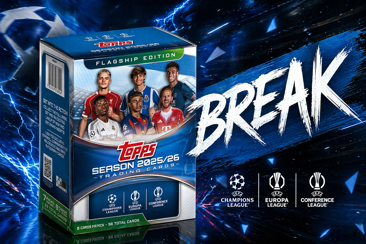 2# Break 2025-26 TOPPS FLAGOWY UCC VALUE BLASTER BOX UEFA 3x